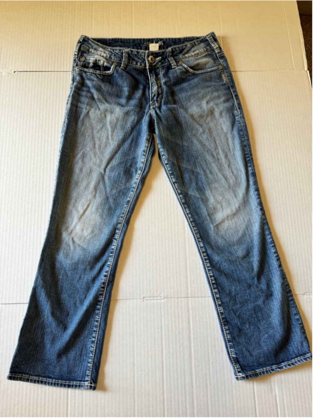 Women's Silver Jeans Blue Denim Capri Size 30
